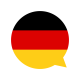 Illustration mit Länderflaggen für die Sprachen für Deutsch
